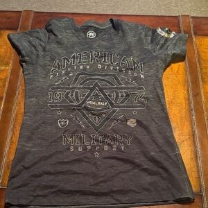 American Fighter Military Support Tee in Gray